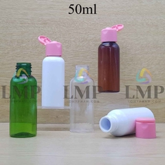 Chai vai tròn nắp bật trơn mờ 50ml
