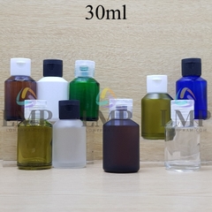 Chai thủy tinh vát nắp bật sọc 30ml