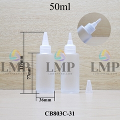 Chai thủy tinh nắp nhọn sọc