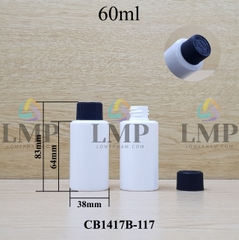 Chai PETG vai ngang nắp push down and turn sọc