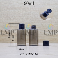 Chai PETG vai ngang nắp bật trơn bóng