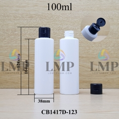 Chai PETG vai ngang nắp bật trơn bóng