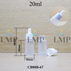 Chai thủy tinh nắp bóp khoen nhựa trơn