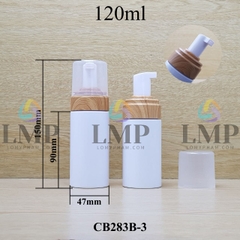 Chai tạo bọt nắp vân gỗ