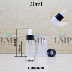 Chai thủy tinh nắp bóp khoen nhựa trơn