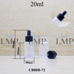 Chai thủy tinh nắp bóp khoen nhựa trơn