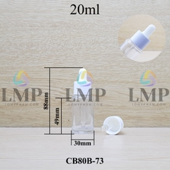 Chai thủy tinh nắp bóp khoen nhựa trơn