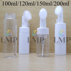 Chai tạo bọt đầu massage oval ( VN )