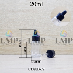 Chai thủy tinh nắp bóp khoen nhựa trơn