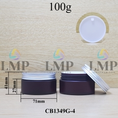 Hũ PET thân mờ nắp nhôm cuốn 100g
