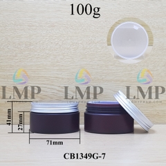 Hũ PET thân mờ nắp nhôm cuốn 100g