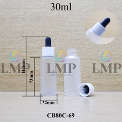 Chai thủy tinh nắp bóp khoen nhựa trơn