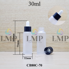 Chai thủy tinh nắp bóp khoen nhựa trơn