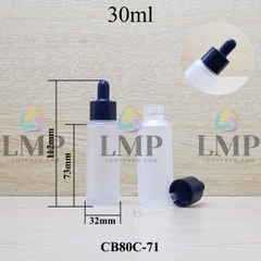 Chai thủy tinh nắp bóp khoen nhựa trơn