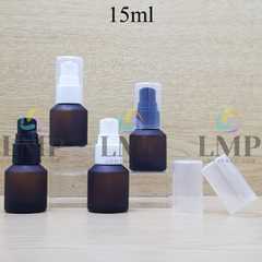 Chai thủy tinh vát đầu xịt giọt 1 viền 15ml