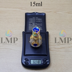 Chai Dubai nắp bóp trắng ruby xanh dương 15ml