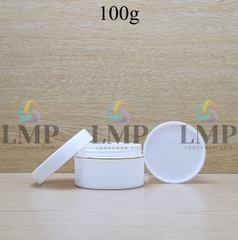 Hũ K100 viền vàng/bạc 100g