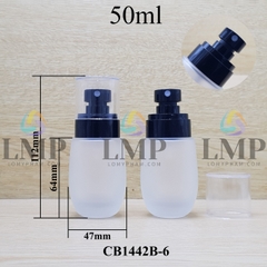 Chai thủy tinh bầu đầu phun sương trơn