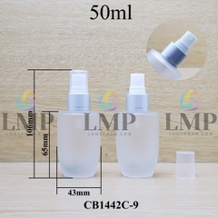 Chai thủy tinh bầu đầu phun sương xi 1 viền