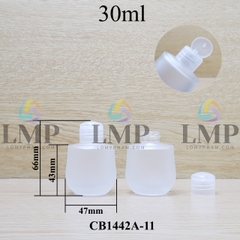Chai thủy tinh bầu nắp bật trơn