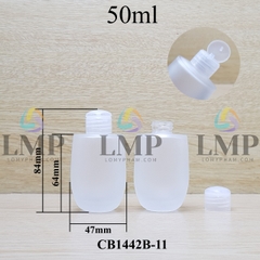 Chai thủy tinh bầu nắp bật trơn