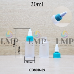 Chai thủy tinh nắp nhọn sọc tattoo