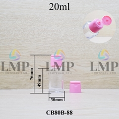 Chai thủy tinh nắp bật trơn mờ