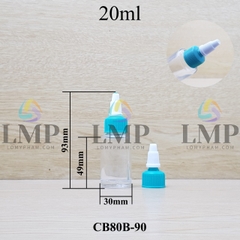 Chai thủy tinh nắp nhọn sọc tattoo