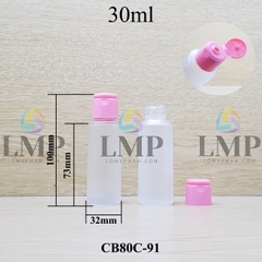 Chai thủy tinh nắp bật trơn mờ