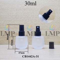 Chai thủy tinh bầu đầu phun sương sọc