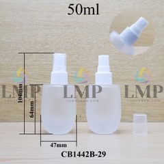 Chai thủy tinh bầu đầu phun sương sọc