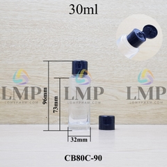 Chai thủy tinh nắp bật trơn bóng