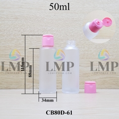 Chai thủy tinh nắp bật trơn mờ