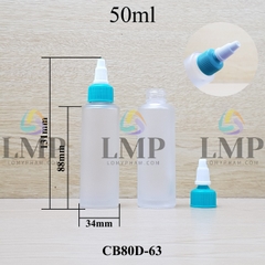 Chai thủy tinh nắp nhọn sọc tattoo