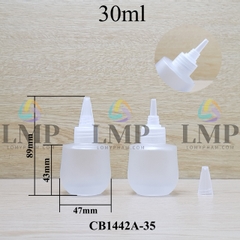 Chai thủy tinh bầu nắp nhọn sọc