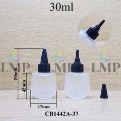 Chai thủy tinh bầu nắp nhọn sọc