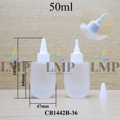 Chai thủy tinh bầu nắp nhọn sọc
