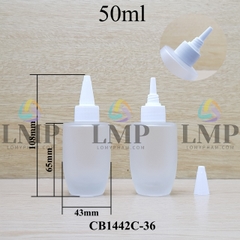 Chai thủy tinh bầu nắp nhọn sọc