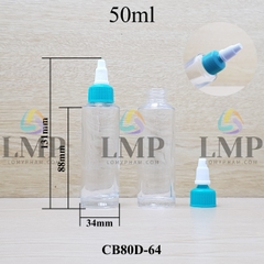 Chai thủy tinh nắp nhọn sọc tattoo