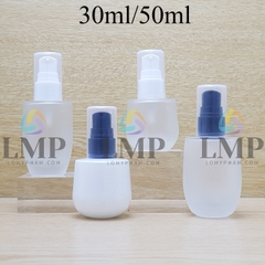 Chai thủy tinh bầu đầu xịt giọt 1 viền