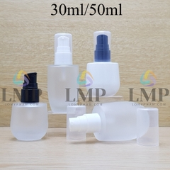 Chai thủy tinh bầu đầu xịt giọt 1 viền
