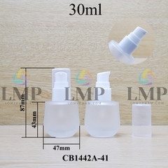 Chai thủy tinh bầu đầu xịt giọt 1 viền