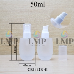 Chai thủy tinh bầu đầu xịt giọt 1 viền