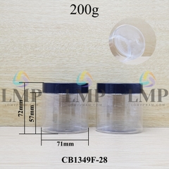 Hũ PET nắp nhựa 200g