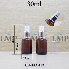 Chai thủy tinh vát đầu xịt giọt xi 30ml