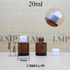 Chai thủy tinh nâu nắp bật sọc