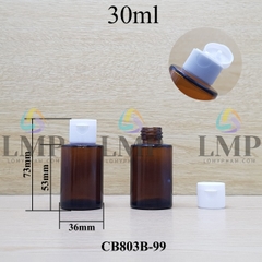 Chai thủy tinh nâu nắp bật sọc