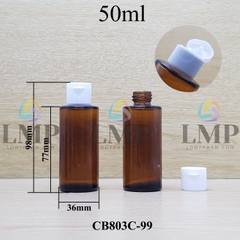 Chai thủy tinh nâu nắp bật sọc