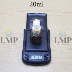 Chai thủy tinh nâu đầu phun sương xi 1 viền