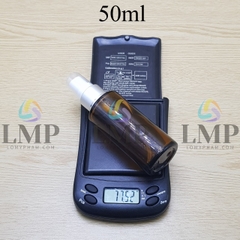 Chai thủy tinh nâu đầu phun sương xi 1 viền